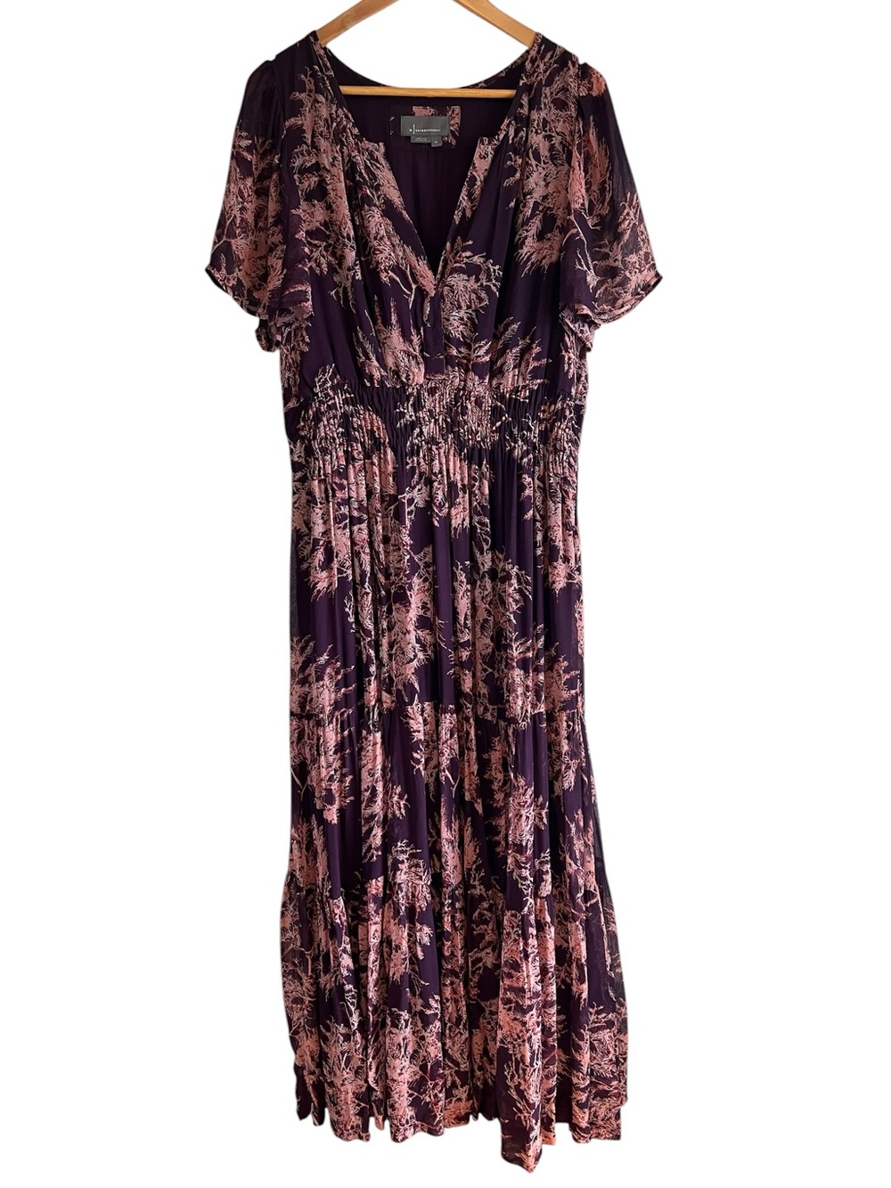 Anthropologie Somerset Maxi Dress floral Chiffon Edition XL excellent condition - Picture 5 of 16